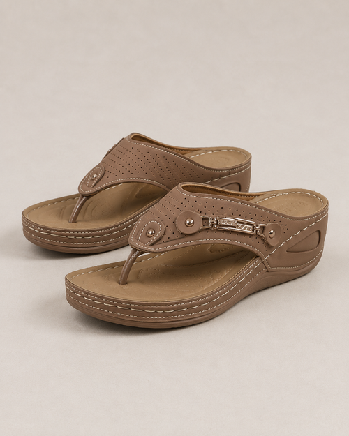 Comfort Wedge Thong Sandals
