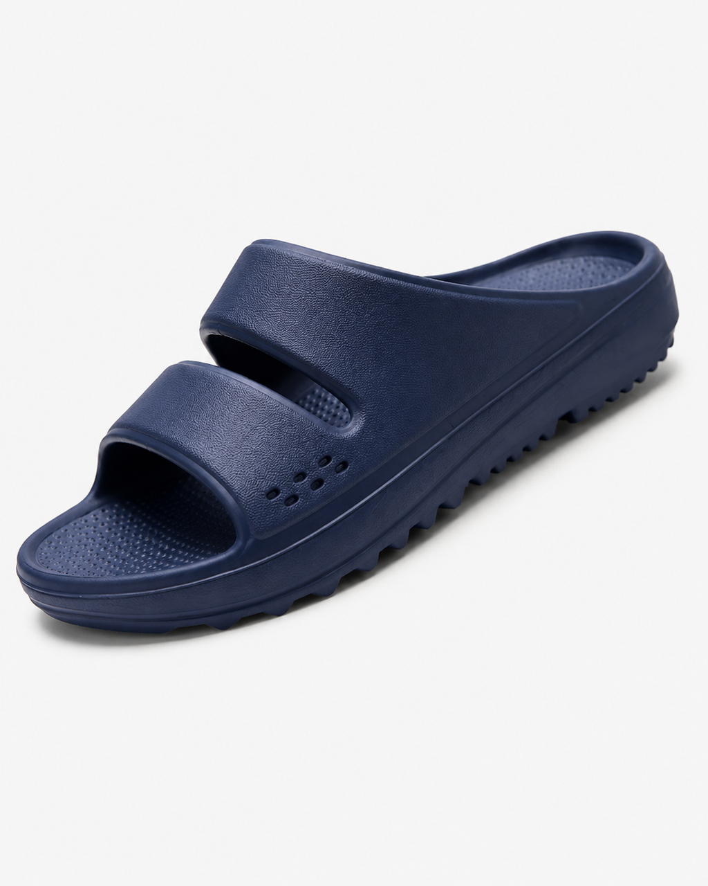 Navy Cushioned Comfort Slide Sandals